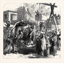 SCENE AT THE MOHAMMEDAN FESTIVAL OF THE  BAIRAM, AT ALEXANDRIA, EGYPT, 1869
