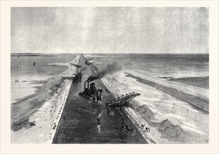 THE ISTHMUS OF SUEZ MARITIME CANAL NEAR KANTARA, 1869