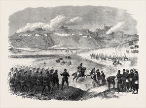 THE VOLUNTEER REVIEW AT DOVER: ASSAULT ON THE SOUTH-EAST BASTIONS OF THE CASTLE, UK, 1869