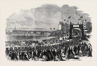 OPENING OF THE PIER AT CLEVEDON, SOMERSETSHIRE, UK, 1869