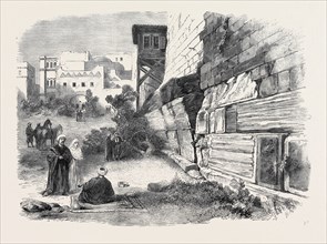 THE EXPLORATIONS AT JERUSALEM: ROBINSON'S ARCH, HARAM WALL, 1869