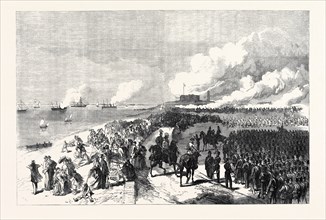 THE VOLUNTEER REVIEW AT PORTSMOUTH: ATTACK ON SOUTHSEA CASTLE, UK, 1869