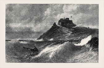 "A FRESH GALE, MOUNT ORGUEIL, JERSEY," BY E. HAYES, IN THE EXHIBITION OF THE SOCIETY OF BRITISH