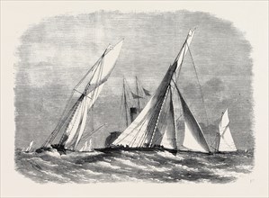 ROYAL LONDON YACHT CLUB MATCH, THE SPHINX AND VOLANTE ROUNDING AT SOUTHEND, 1869