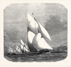 THE ROYAL THAMES YACHT CLUB MATCH: FINISH OF THE RACE, 1869