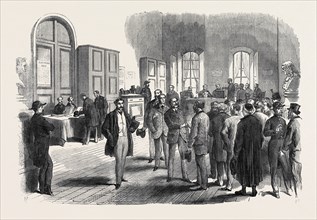 THE ELECTIONS IN FRANCE: ELECTORS VOTING AT THE MAIRIE OF THE LOUVRE, 1869