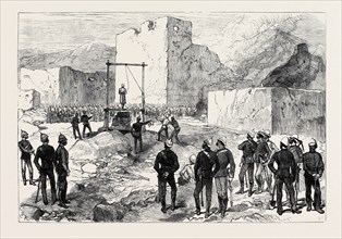 THE WAR IN AFGHANISTAN: EXECUTION OF THE KOTWAL OF CABUL, OCT. 26, OUTSIDE THE RESIDENCY, 1880