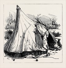 GIPSY LIFE ROUND LONDON: TENT AT HACKNEY WICK, 1880