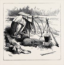 GIPSY LIFE ROUND LONDON: TENT AT HACKNEY, 1880