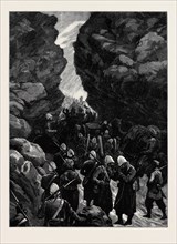 THE AFGHAN WAR: A BLOCK IN THE JUGDULLUK PASS, 1880