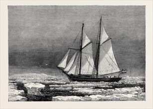 THE DUTCH ARCTIC EXPEDITION: THE SCHOONER WILLEM BARENTS SIGHTING FRANZ JOSEPH LAND, SEPT. 7, 1879
