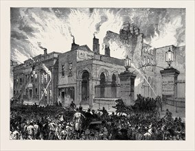 BURNING OF THE DUBLIN THEATRE, IRELAND, 1880