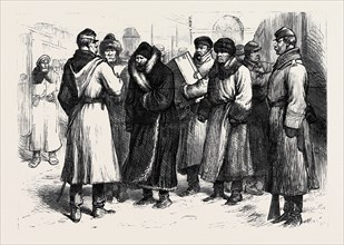 THE CRISIS IN RUSSIA: PRISONERS AT A RAILWAY STATION, 1880