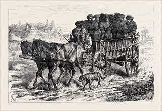 POLISH JEWS DRIVING TO MARKET: ON THE POLISH RUSSIAN FRONTIER, 1880