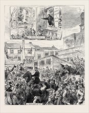 THE GENERAL ELECTION: THE MIDDLESEX ELECTION: SKETCHES AT BRENTFORD, 1880