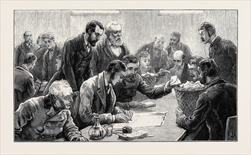 THE GENERAL ELECTION: COUNTING THE VOTES AT THE SOUTHWARK ELECTION, 1880