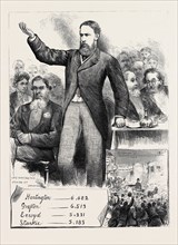 THE GENERAL ELECTION: LORD HARTINGTON AT OVER DARWEN, NORTH-EAST LANCASHIRE, 1880