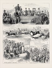 SKETCHES AT THE REGIMENTAL STEEPLECHASES AT ALDERSHOTT, 1880