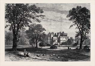 HAWARDEN CASTLE, FROM THE PARK, 1880