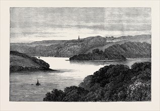 THE PRINCE OF WALES IN CORNWALL: THE RIVER FAL, TREGOTHNAN IN THE DISTANCE, 1880