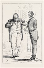 PARLIAMENTARY SKETCHES: IN THE LOBBY: A PAIR OF PRIVY COUNCILLORS, 1880