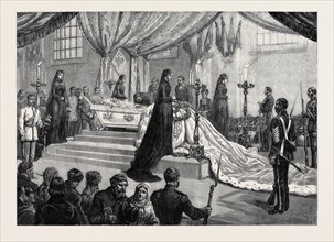 FUNERAL OF THE EMPRESS OF RUSSIA AT ST. PETERSBURG: THE LYING IN STATE IN THE CATHEDRAL OF ST.