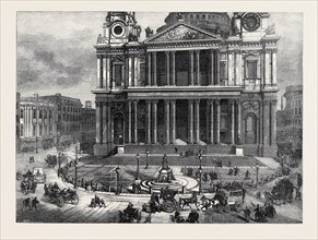 WEST AREA OF ST, PAUL'S CHURCHYARD, LONDON, 1874