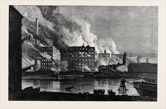 BURNING OF MESSRS. A. AND P. TOD'S FLOUR MILLS, LEITH, 1874