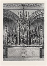THE NEW REREDOS IN EXETER CATHEDRAL, 1874
