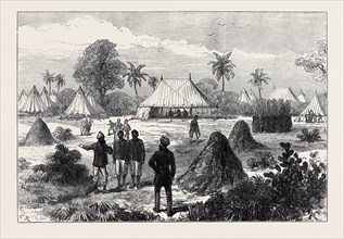 THE ASHANTEE WAR: CAPTAIN GLOVER'S HEADQUARTERS AT ADDAH, 1874
