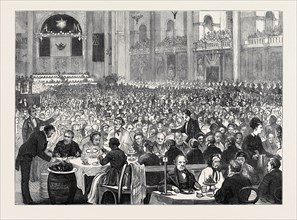 MARRIAGE FESTIVITIES FOR THE DUKE OF EDINBURGH: THE MAYOR OF LIVERPOOL'S TREAT FOR THE POOR, 1874