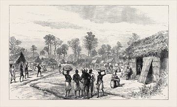 THE ASHANTEE WAR: THE CAMP OF MANSU, ON THE ROAD TO THE PRAH, 1874