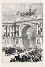 ARRIVAL OF THE EMPEROR OF AUSTRIA AT ST. PETERSBURG, RUSSIA, 1874