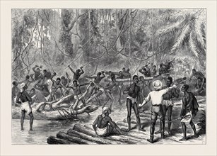 THE ASHANTEE WAR: CUTTING AND MAKING A ROAD TO COOMASSIE, 1874