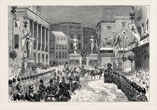 THE ROYAL ENTRY INTO LONDON: THE PROCESSION AT THE FOOT OF REGENT STREET, 1874