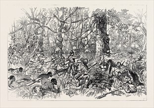 THE ASHANTEE WAR: ADVANCING ON COOMASSIE, 1874