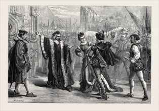 SCENE FROM "MARY, QUEEN O' SCOTS," AT THE PRINCESS'S THEATRE, LONDON, 1874