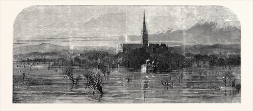THE CITY OF SALISBURY DURING THE RECENT FLOODS, 1852