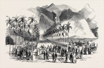 COMMENCEMENT OF THE WORKS OF THE PETROPOLIS RAILWAY BY THE EMPEROR OF BRAZIL, 1852