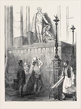 PREPARATIONS FOR THE FUNERAL OF THE DUKE OF WELLINGTON, IN ST. PAUL'S CATHEDRAL: THE NELSON