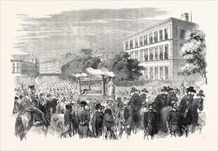 THE STATE FUNERAL PROCESSION OF CASTANOS, DUKE OF BAYLEN, IN MADRID, 1852