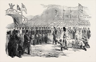 RECEPTION OF HER MAJESTY, QUEEN VICTORIA, AT BANGOR, 1852
