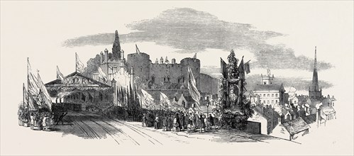 RECEPTION OF HER MAJESTY AT THE SHREWSBURY STATION, 1852