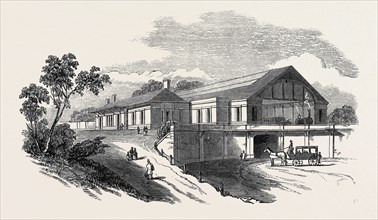 THE OXFORD AND BIRMINGHAM RAILWAY: THE LEAMINGTON STATION, 1852