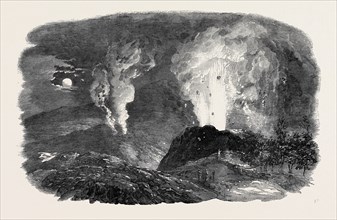 ETNA IN ERUPTION, THE NEW CRATER, 1852