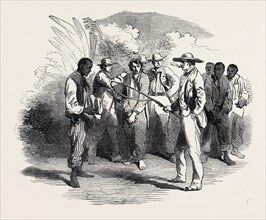 SCENE FROM THE NEW DRAMA OF "UNCLE TOM'S CABIN," AT THE OLYMPIC THEATRE, 1852