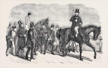"STOCKWELL," WINNER OF THE ST. LEGER, RETURNING TO WEIGH, 1852