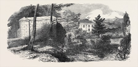 THE FLOOD AT HOPTON COURT, THE SEAT OF A.S. FEATHERSTONHAUGH, ESQ., 1852