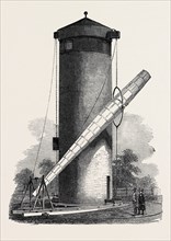 GIGANTIC TELESCOPE, CALLED "THE CRAIG TELESCOPE", JUST ERECTED AT WANDSWORTH COMMON, 1852