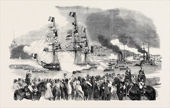 THE NAVAL COMBAT ON THE SEINE, AT PARIS, 1852